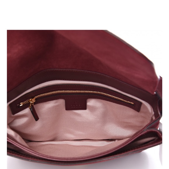 Gucci Arli Medium Suede & Leather Shoulder Bag Crossbody Handbag - Picture 3 of 11